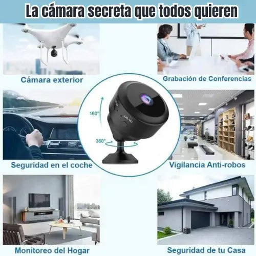 Mini Cámara Wifi HD Espía Con Soporte